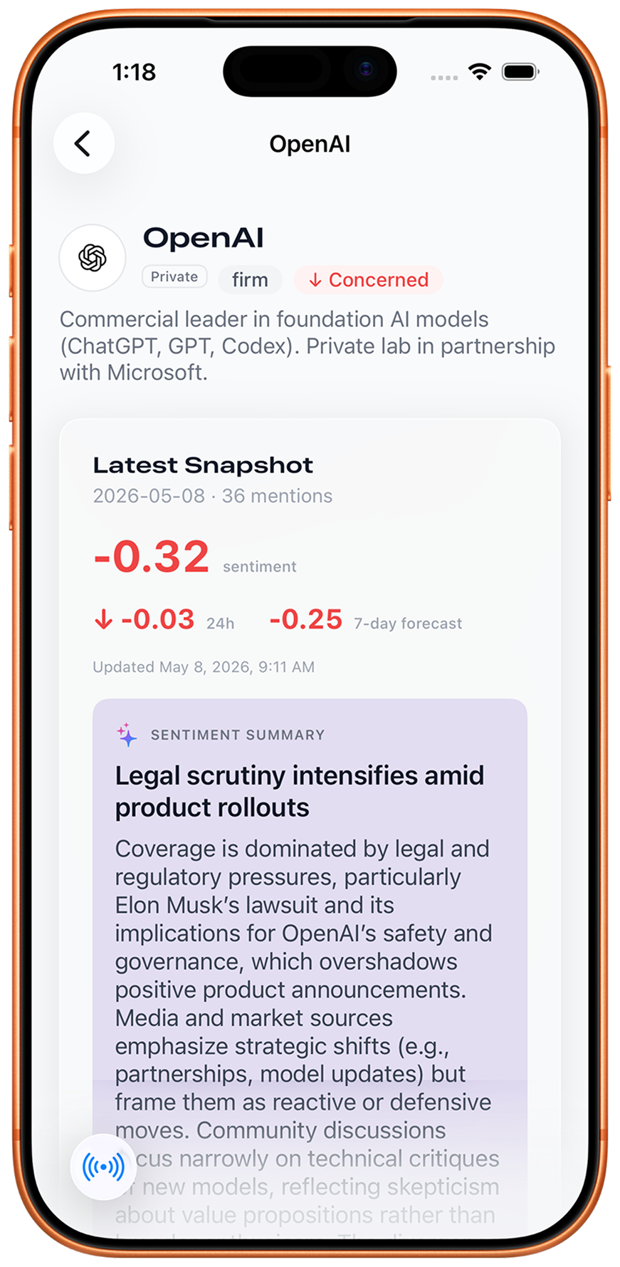 A firm snapshot on iPhone